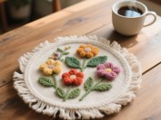 创意手工——毛线编织的温暖杯垫